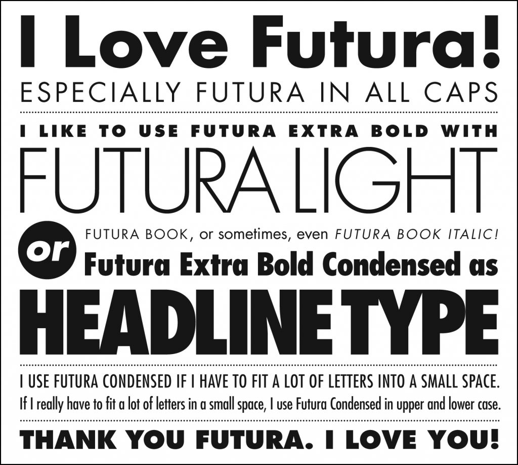 Type in History: Futura - Notes on Design
