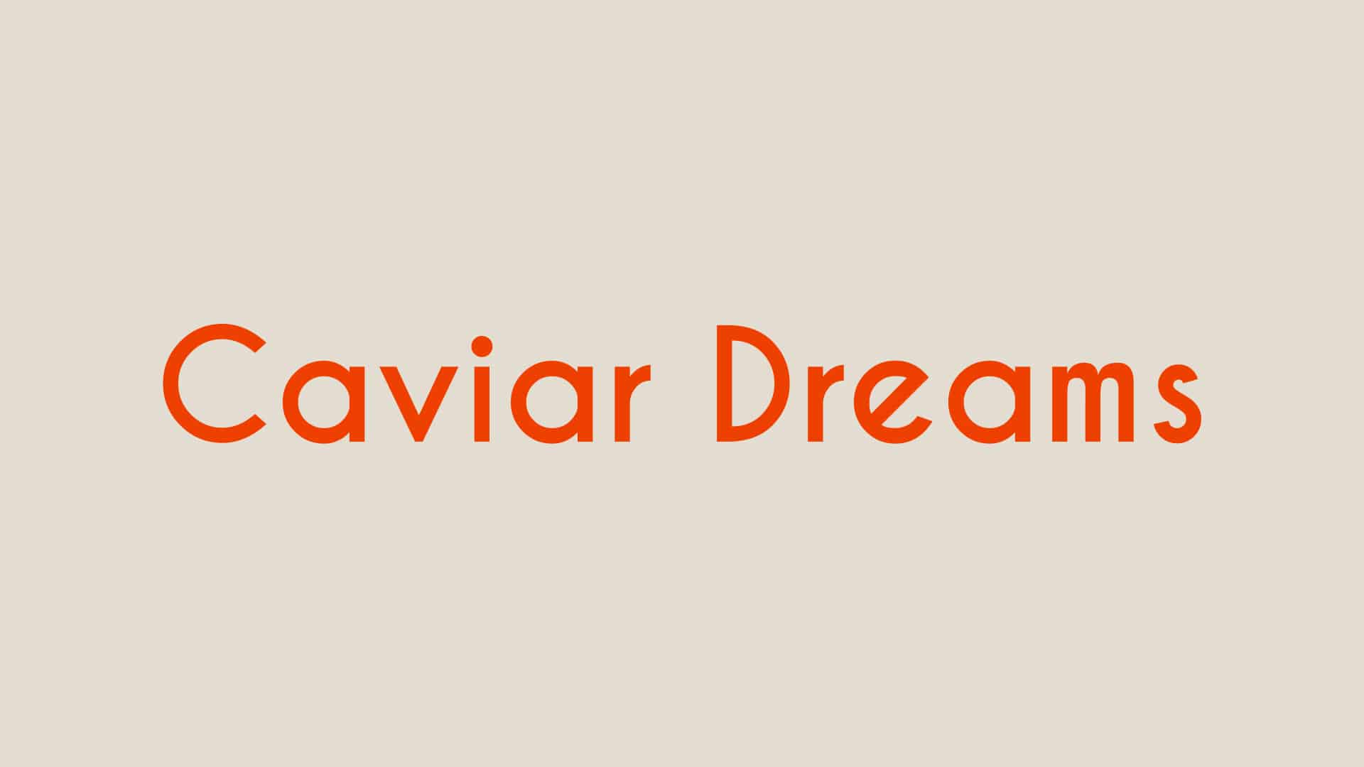 Free Font Friday - Caviar Dreams