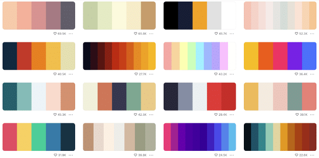 Color palettes for instagram