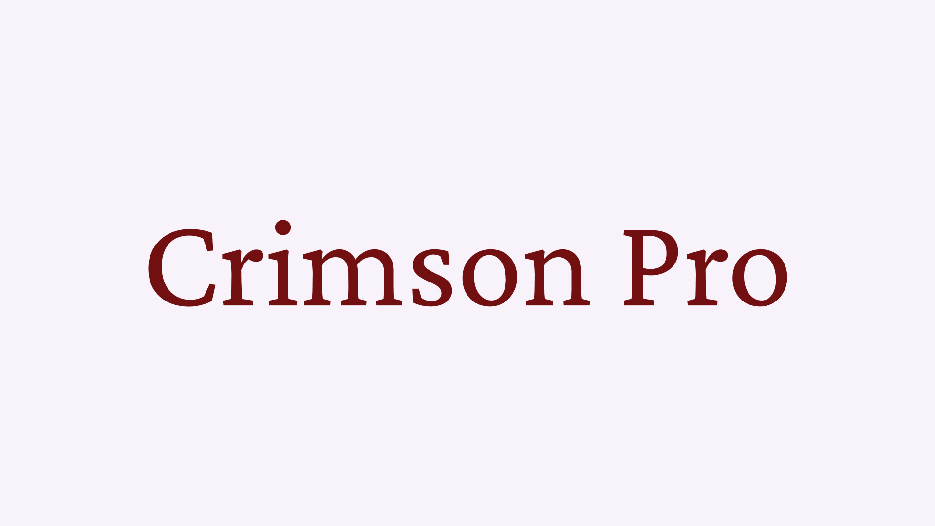 Free Font Friday - Crimson Pro