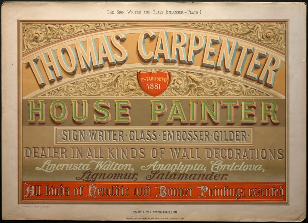 William George Sutherland, The Sign Writer and Glass Embosser (1898)