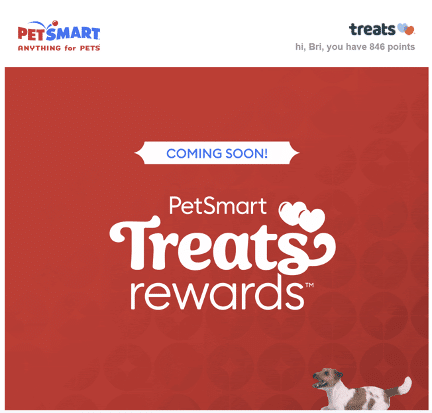 Petsmart page with personalization