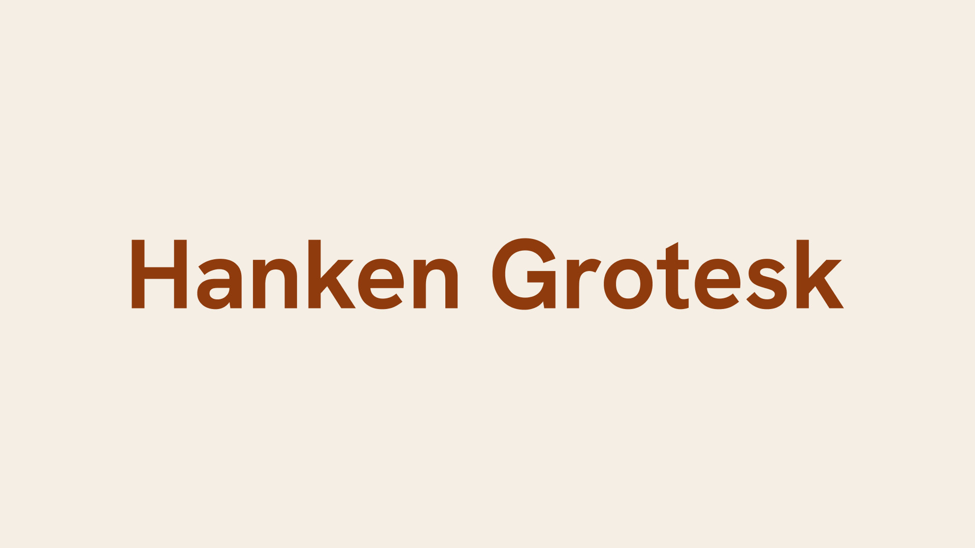 Free Font Friday Hanken Grotesk