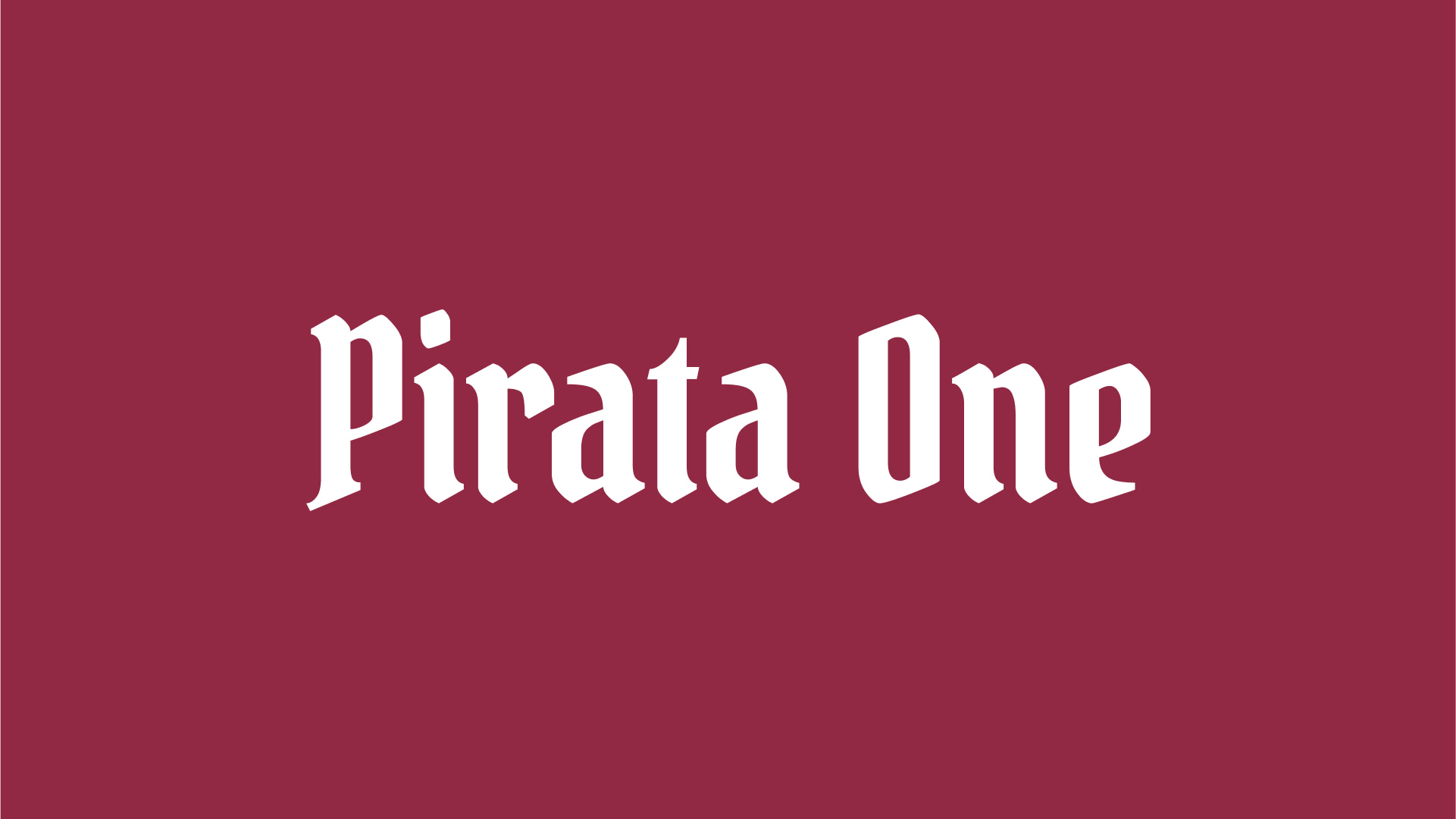 Free Font Friday - Pirata One